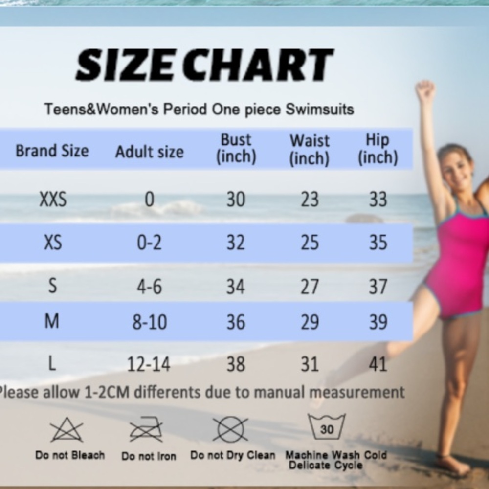 Beautikini Period Swimwear High Waisted L ocean Swim Bottoms Leakproof Bikini - Picture 11 of 12